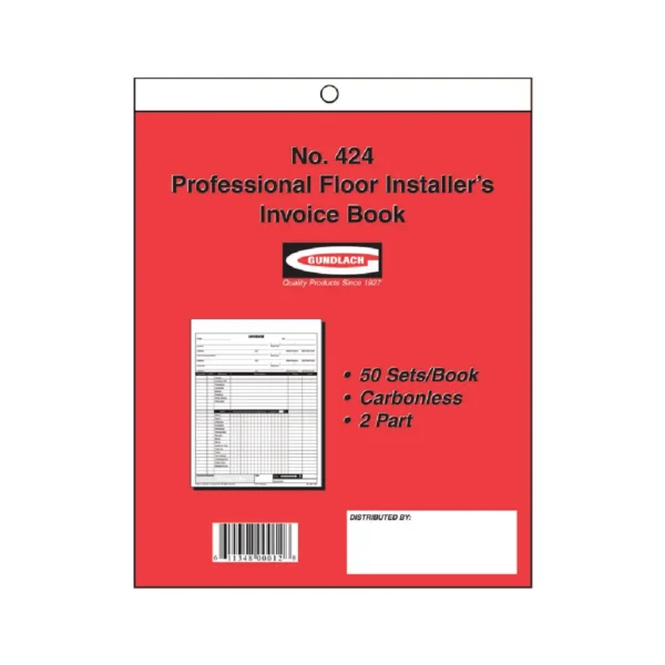 Gundlach 424 Pro Installer Invoice Book