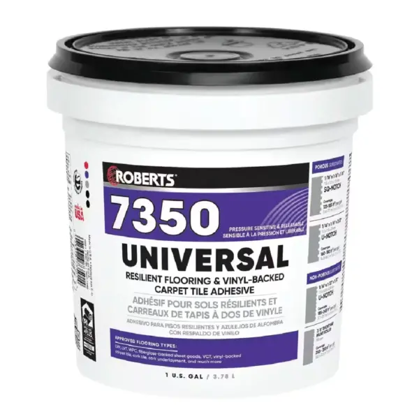 Roberts 7350 Universal Resilient Flooring & Vinyl-Backed Carpet Tile Adhesive (1 gal.)