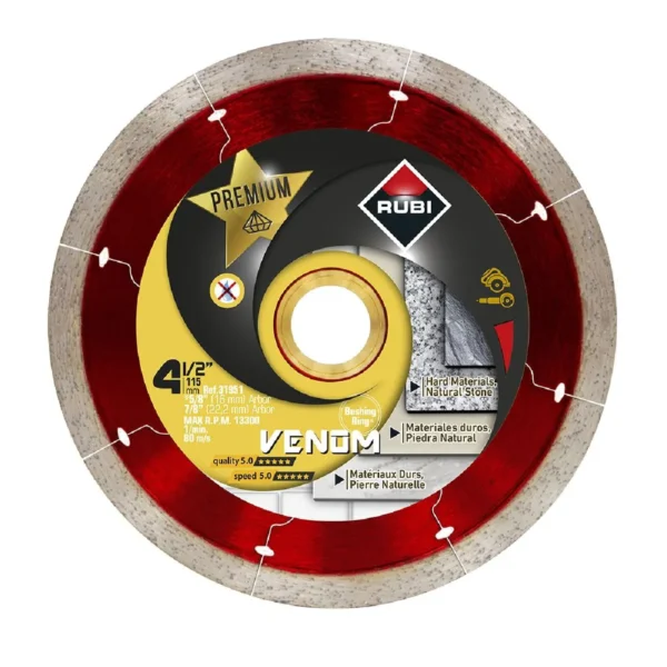 Rubi 4-1/2" Red Cobra Premium Dry/Wet Diamond Blade