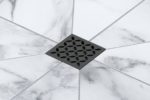 matte black floral grate