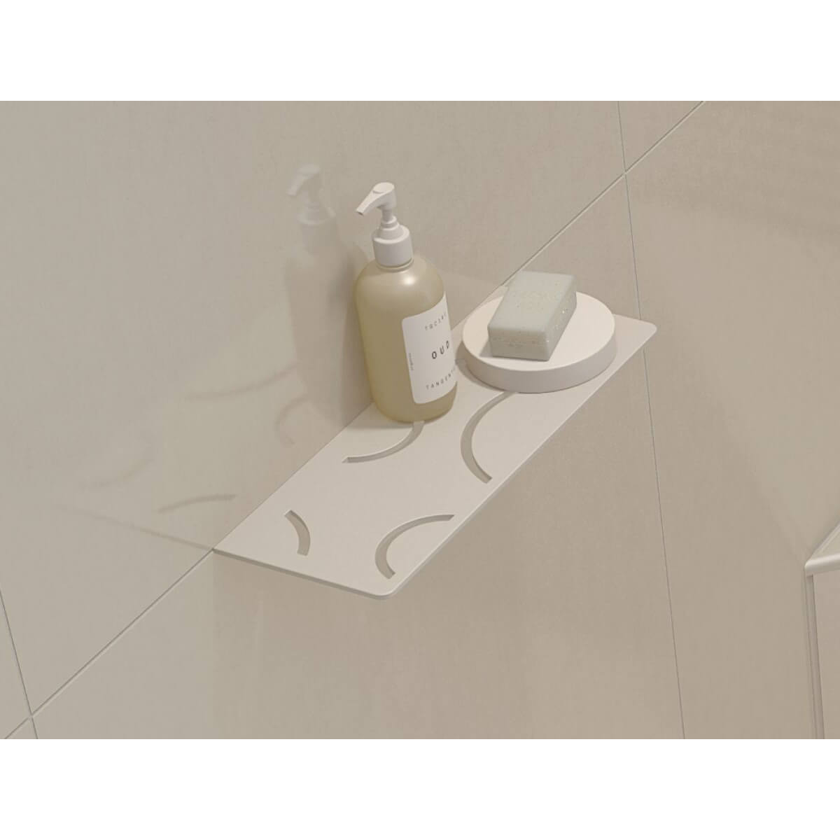 Schluter Systems Shelf Triangular Corner Floral Brushed Stainless Steel in  the Shower Shelves & Accessories department at